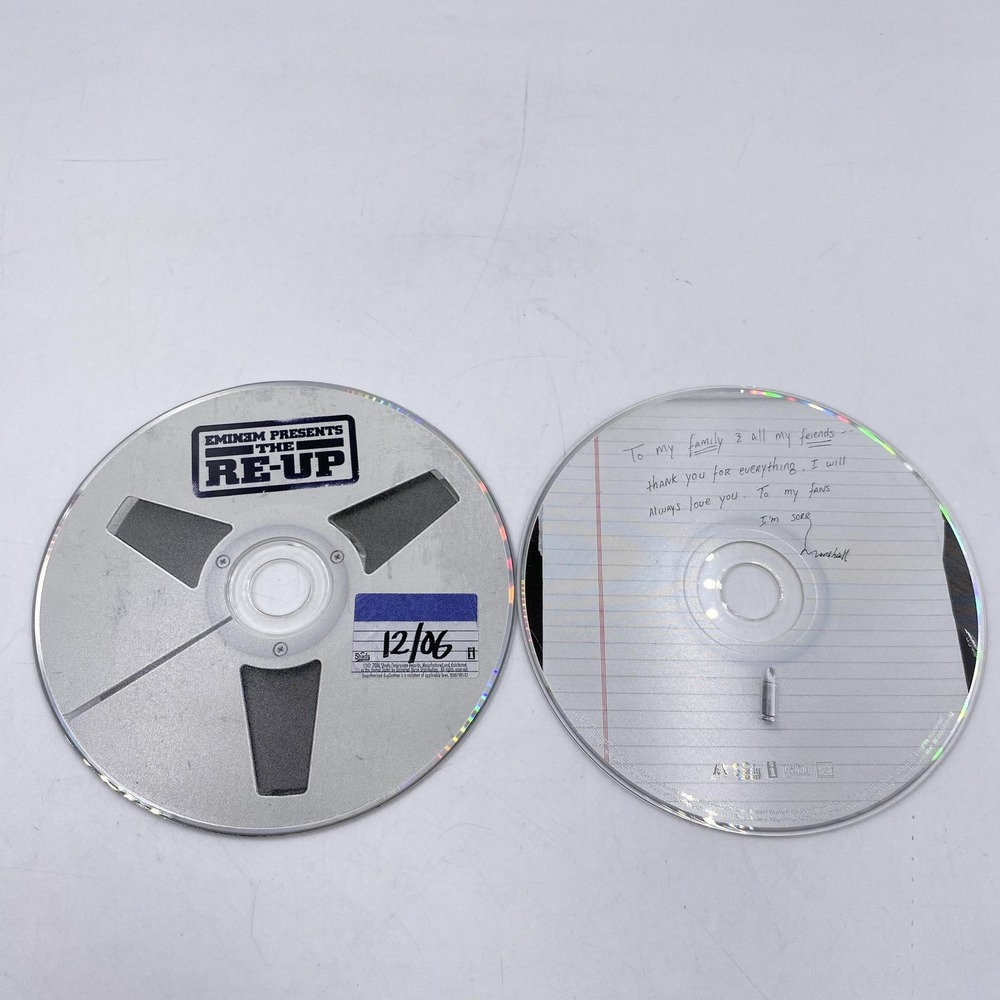 Eminem CD Lot Encore 2004 Eminem Presents The Re-Up‎ 2006 Rap Hip Hop Discs Only